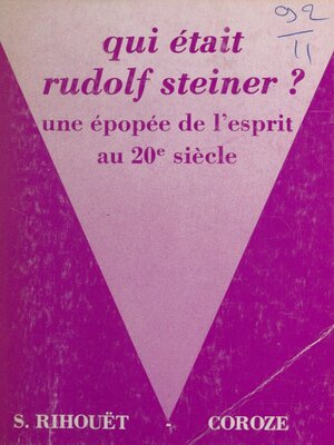 cover image of Qui était Rudolf Steiner ?
